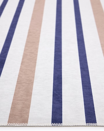 Coastal Stripe Washable Easy-Care Rug