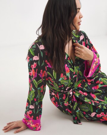 Figleaves Floral Gown With Bag And Eye Mask