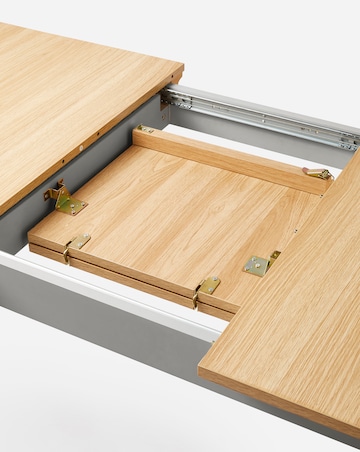 Julipa Ashford Extending 6 to 8 Seater Table with 6 Ava Fabric Chairs