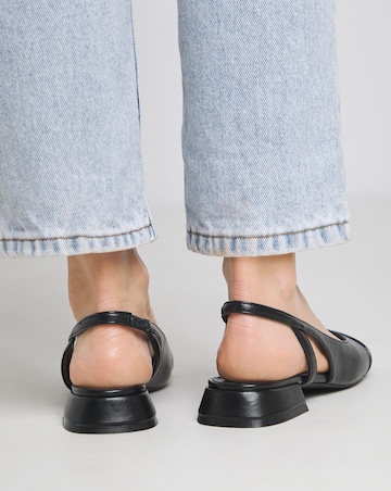 Destiny Slingback Toe Cap Ballerina Shoes Extra Wide EEE Fit