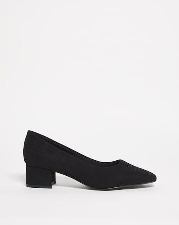 Orlia Flexi Sole Block Heel Court Shoes - Extra Wide Fit (EEE)