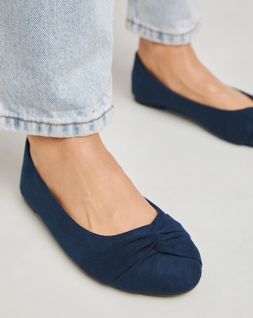 Nova Twist Front Ballerina Shoes Wide Fit
