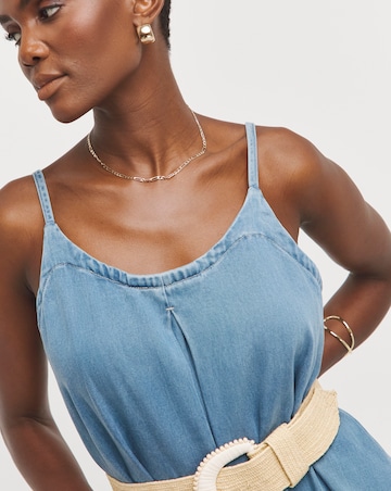 Blue Strappy Trapeze Maxi Dress