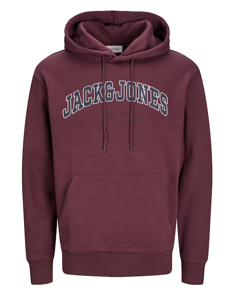 Jack & Jones Caleb Varsity Hoodie - Burgundy