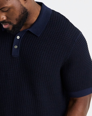 Jack & Jones Premium Kingsley Knitted Polo - Navy