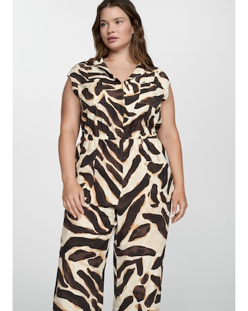 Mango Animal Print Jumpsuit