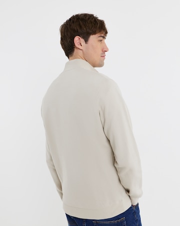 Lyle & Scott Loopback Quarter Zip Sweat - Stone