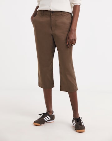 Cotton Cropped Trouser with Stretch