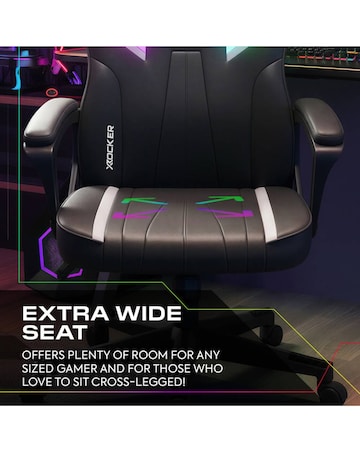 X Rocker Tempest Ergonomic PC Gaming Chair with LED Lights - RGB Black