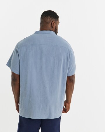 Jack & Jones Luke Crinkle Resort Shirt - Blue