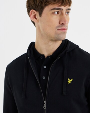 Lyle & Scott Zip Through Hoodie - Jet Black