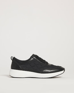 Quilted Lace Trainer - Wide Fit (E)