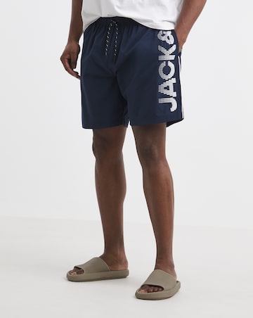 Jack & Jones Maui Logo Swim Short - Navy