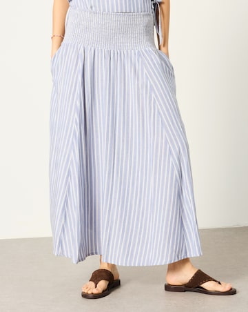 FatFace Harper Stripe Midi Skirt