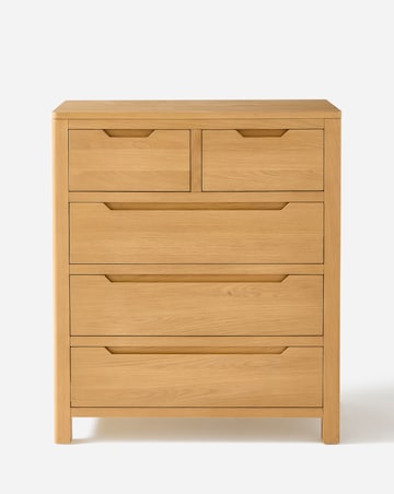 Lorcan Ready Assembled Wooden 3+2 Chest of Drawers