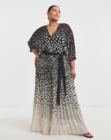 Joanna Hope Ombre Spot Pleated Dress