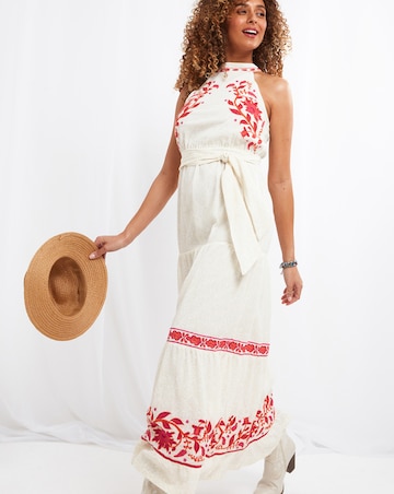 Joe Browns Lucy Halterneck Embroidered Maxi Dress
