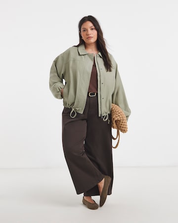 Sage Cotton Lyocell Short Parka Jacket