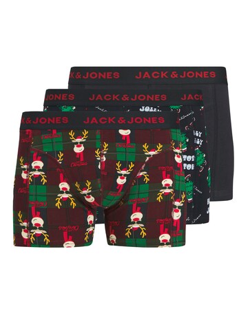 Jack & Jones Christmas Trunks 3 Pack - Multi