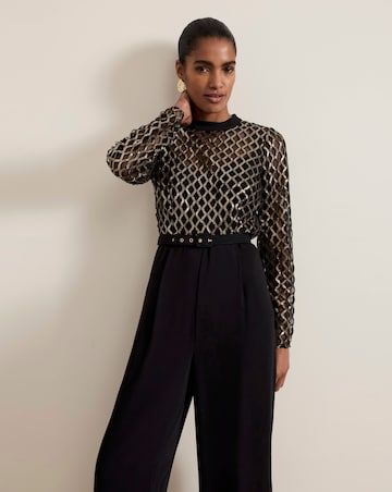 Phase Eight Amelia Sequin Bodice Jumpsuit