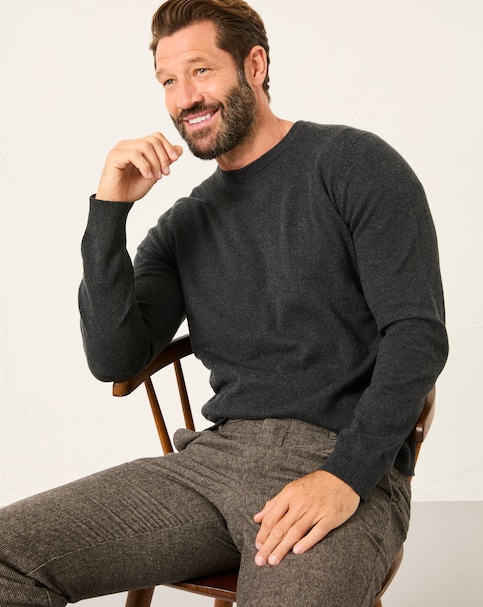 FatFace Rye Crew Neck Jumper - Grey
