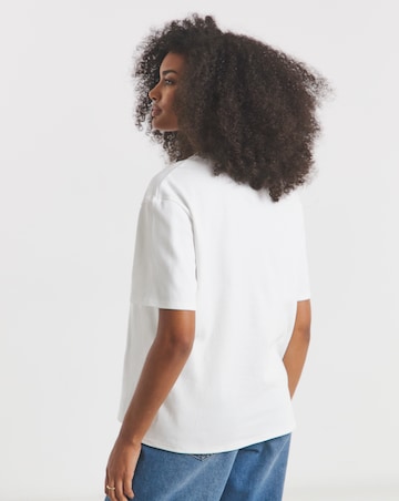 Simply Be White Crochet Butterfly Boxy T-Shirt