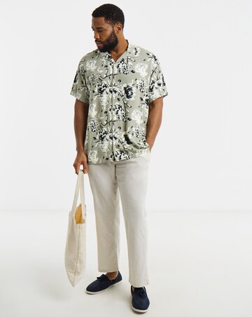 Jack & Jones Jeff Printed Resort Shirt - Green/Black