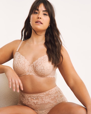 Pretty Secrets (2 Pack) Daisy Lace Full Cup Bras (B-G) Black/Almond