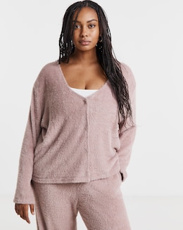 Mocha Fluffy Cardigan