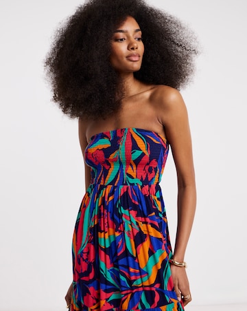 Crinkle Bandeau Beach Dress