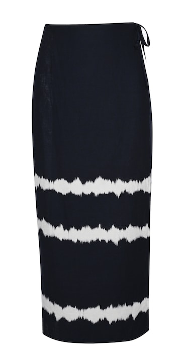 Anthology Printed Linen Wrap Skirt