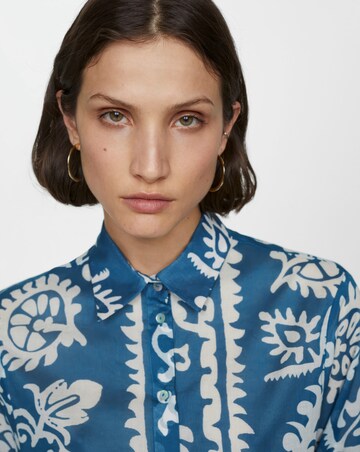 Mango Nemo Floral Print Cotton Shirt