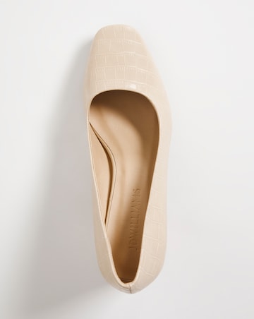 Block Heel Court Shoe - Wide Fit (E)