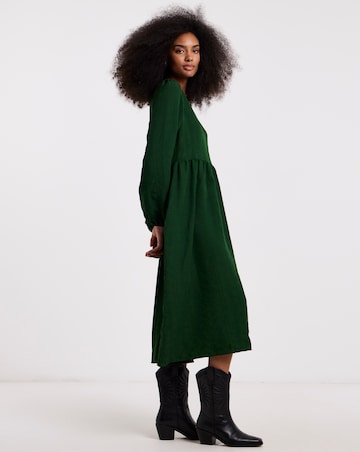 Textured Pocket Midi Dress