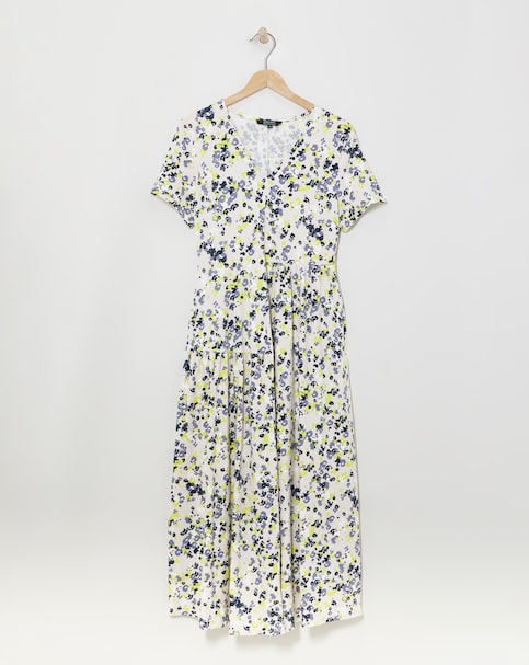 Soft Touch Tiered Asymmetric Swing Dress