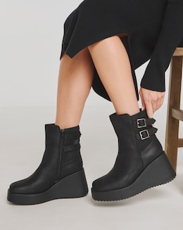 Jada Wedge Ankle Boots - Extra Wide Fit (EEE)