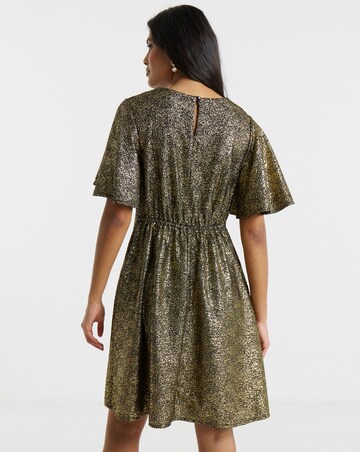 Twisted Wunder Ziggy Gold Mini Dress
