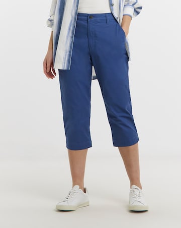Cotton Cropped Trouser with Stretch