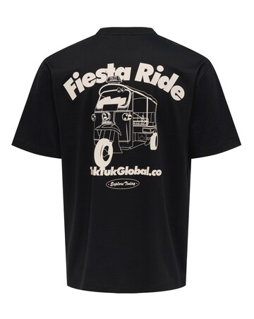 Only & Sons Fiesta Back Graphic T-Shirt - Black