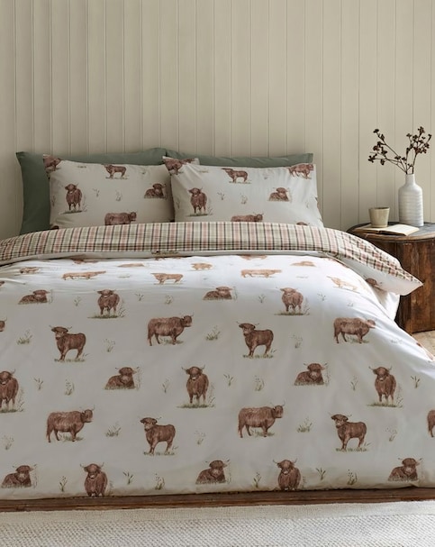 Catherine Lansfield Angus Highland Cow Duvet Set