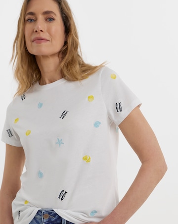 Embroidered Cotton T-Shirt