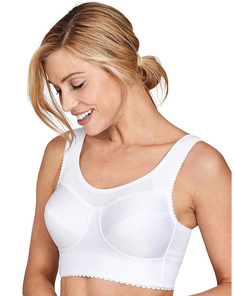 Miss Mary of Sweden Cotton Simplex Non Wired Activity Bra White