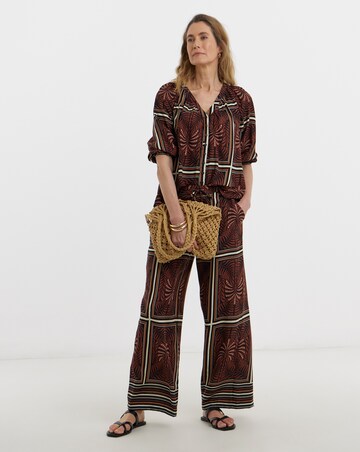 Collarless Button Through Blouse