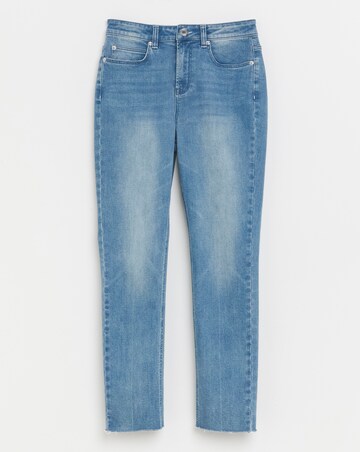 Mid Wash Authentic Finish Ankle Grazer Jeans