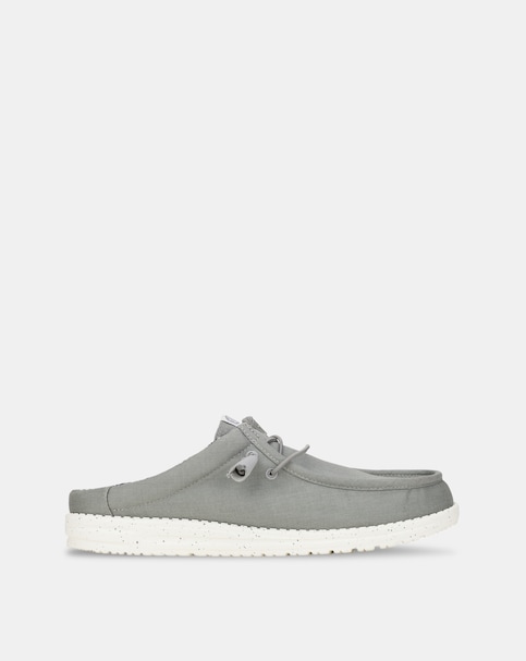 HeyDude Wally Slip Stretch Canvas Shoe - Grey