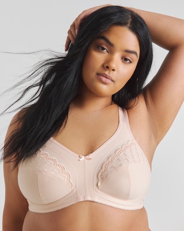 Pretty Secrets (2 Pack) Sally Non Wired Minimiser Bras (C-L) Black/Almond