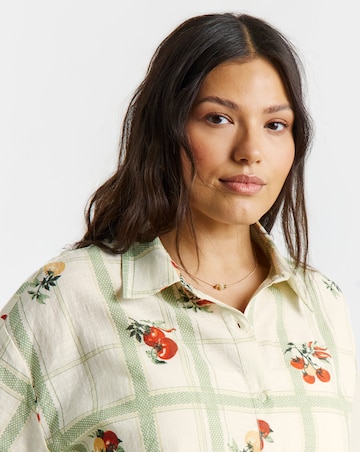 Fruit Print Boxy Shirt