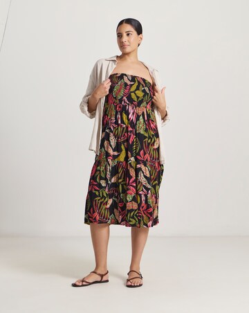 Beach To Beach Shirred Bandeau Beach Dress