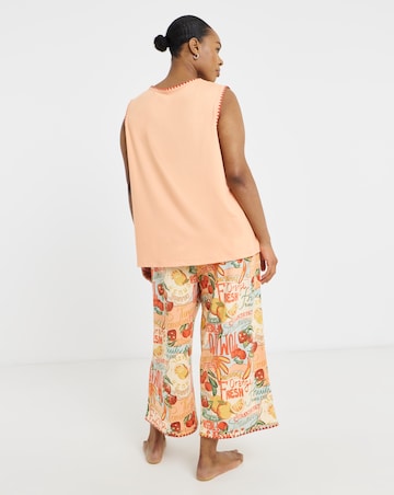 Figleaves Culotte Pyjama Set Fruit Print