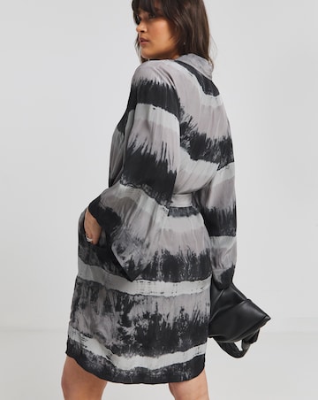 Religion Satin Crepe Tunic Tie Waist Dress